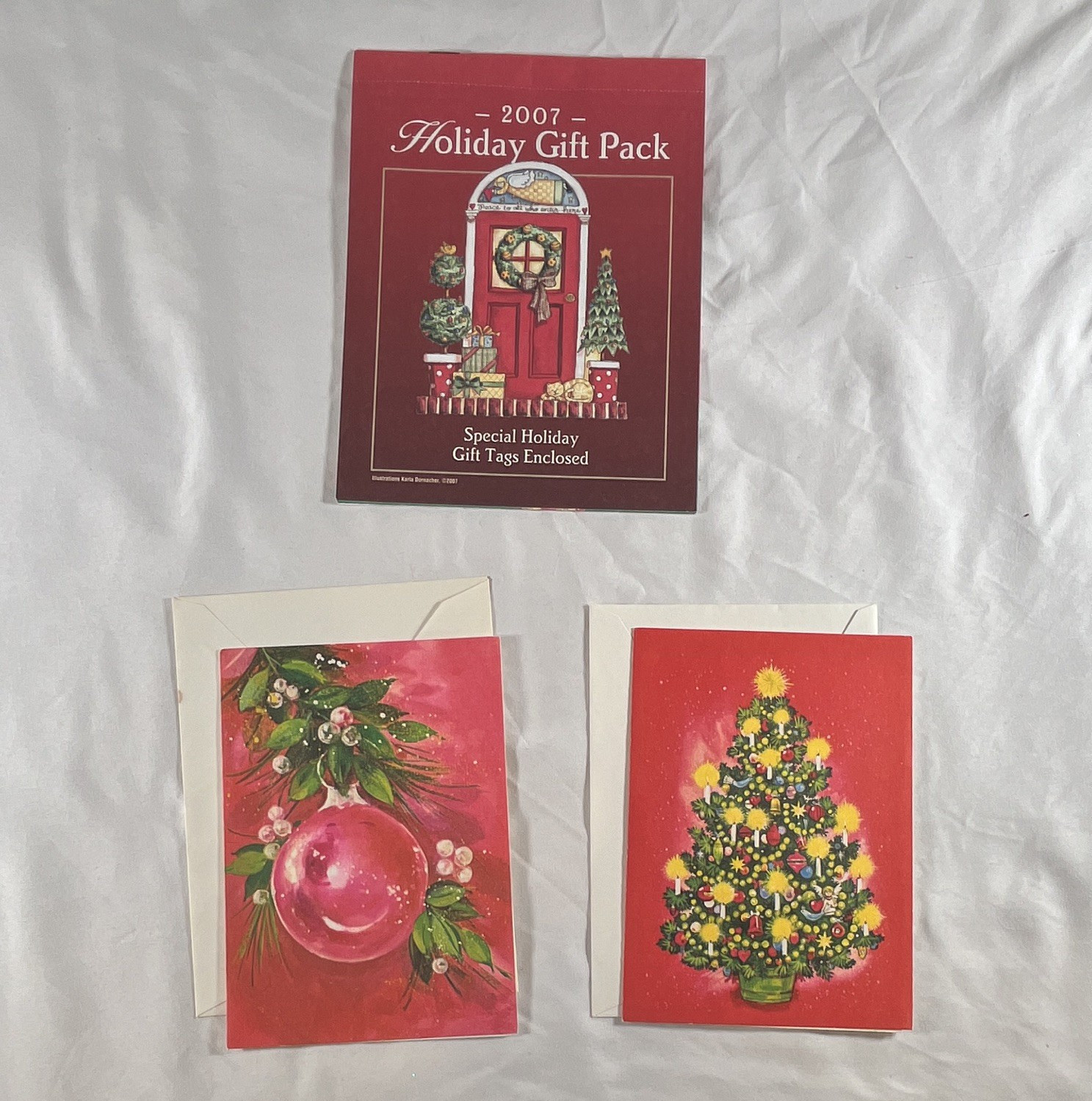 Vintage 1970s Christmas Originals Cards & 2007 Karla Dornacher Gift Tags