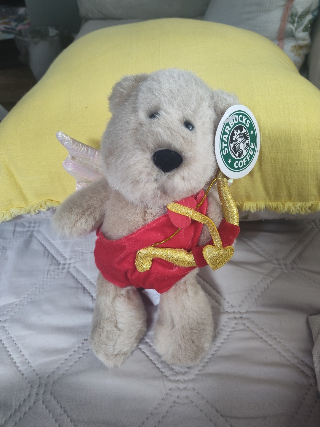Starbucks Bearista Bear 2001 Cupid Valentine Plush 13th Edition W/Tag Vintage