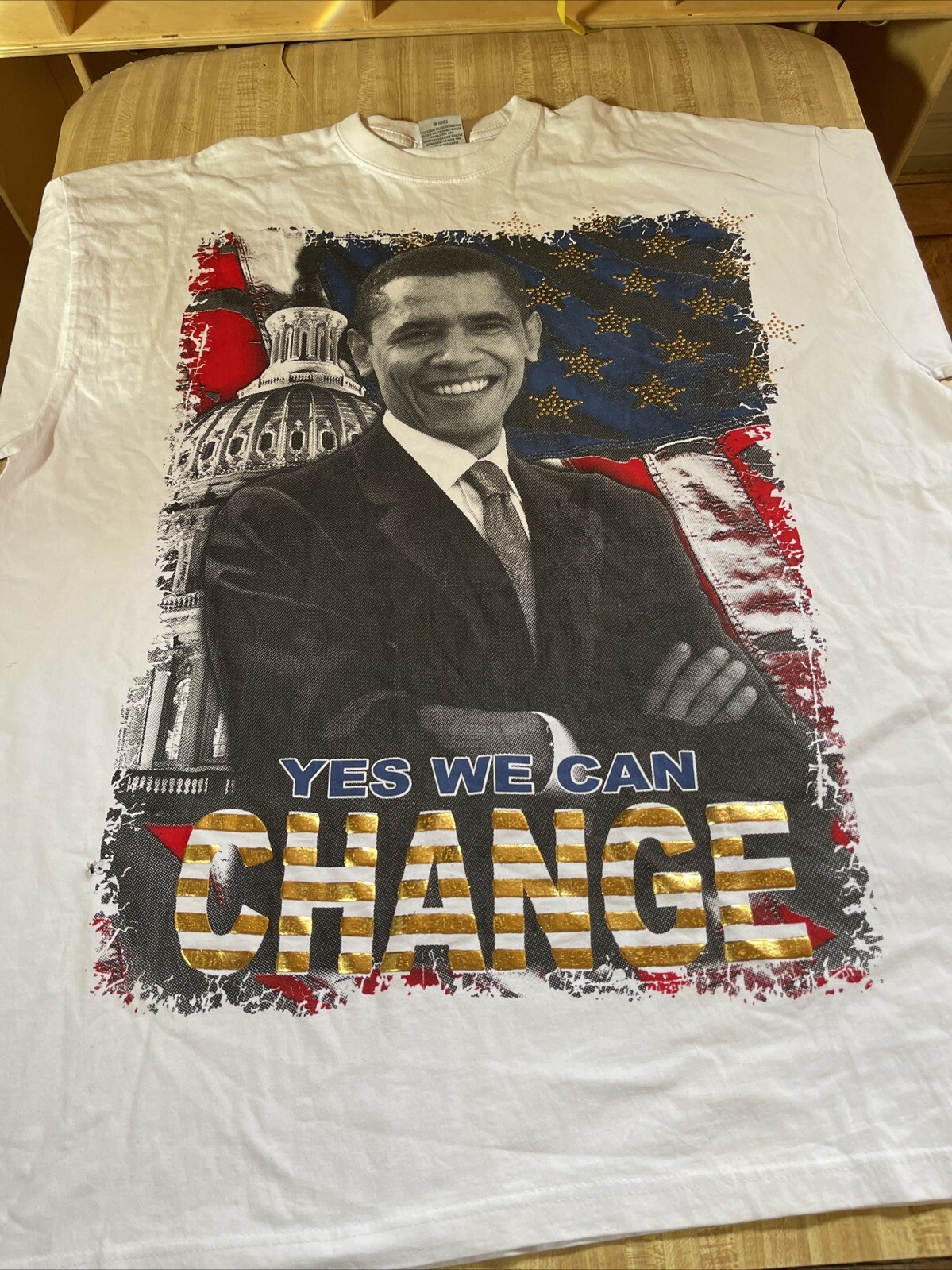 obama yes we can t shirt 4XL