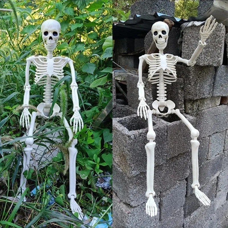 1pc Halloween Skeleton Figure Humanoid Model Haunted House Home Party Decoration
