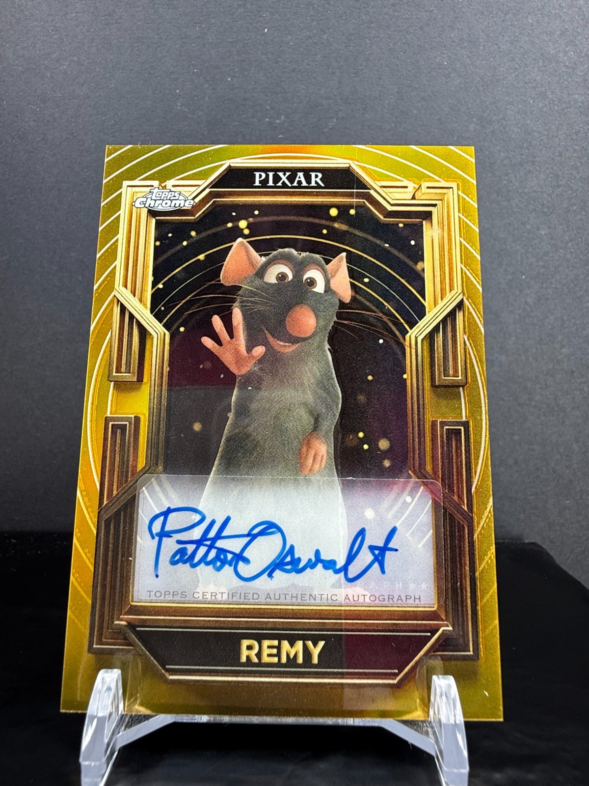 5-675 - 2025 Topps Chrome - Gilded Pixar Gold - Patton Oswalt Auto - Remy - Etch