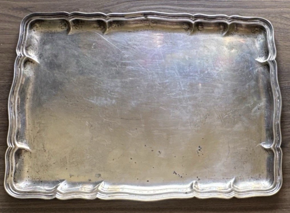 RARE Huge Antique German 830 Solid Silver Serving Tray Wilkens Platter 42cm 1kg