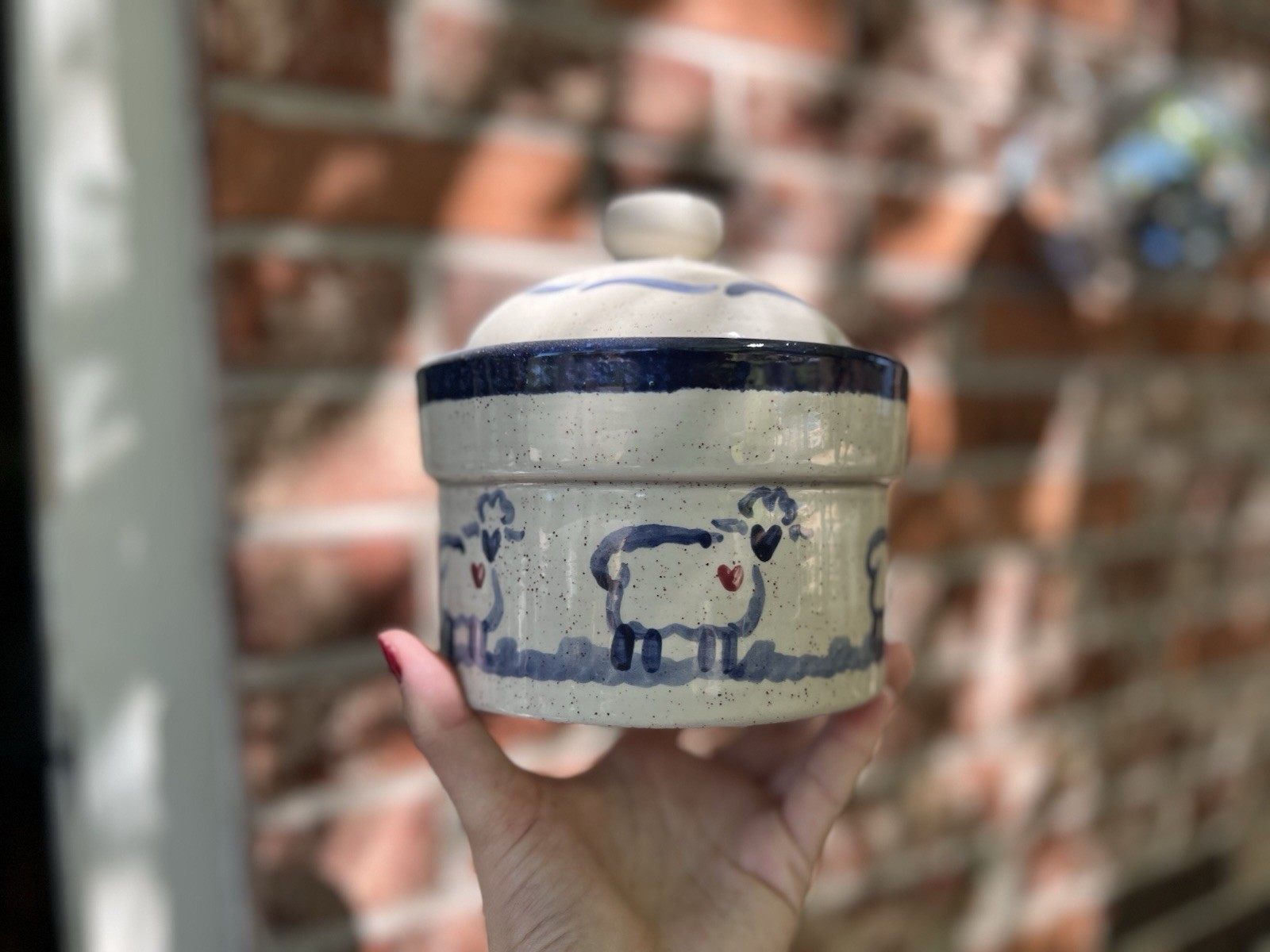 Vintage 1990s Granny core/Cottage Core Sheep Canister Vintage 1990s Granny core/Cottage Core Sheep Canister