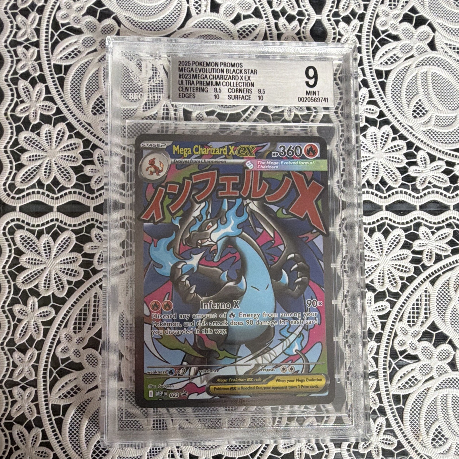 Beckett BGS 9 Mint Pokemon TCG Mega Charizard X EX Promo Holo #023 2025