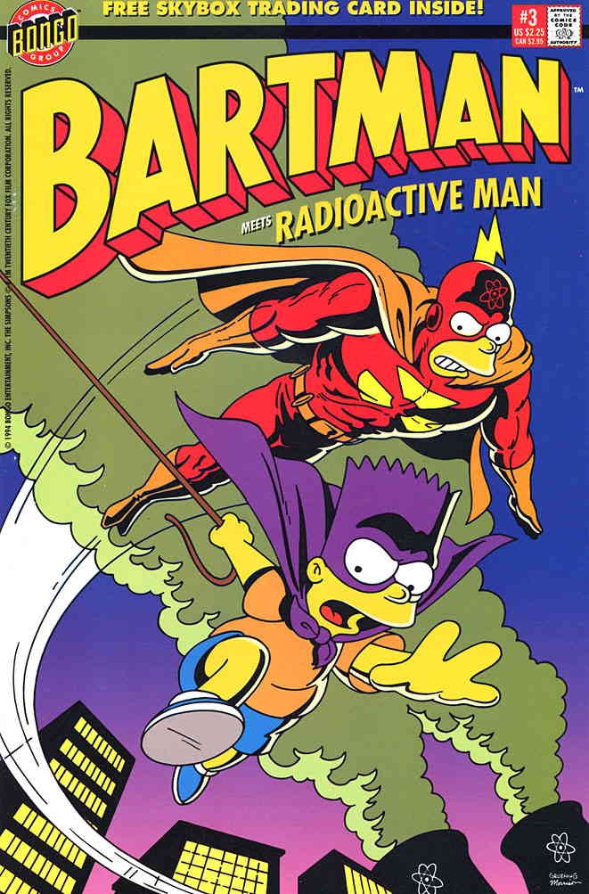 Bartman #3 (with card) VF; Bongo | Simpsons - w/Bag+Board