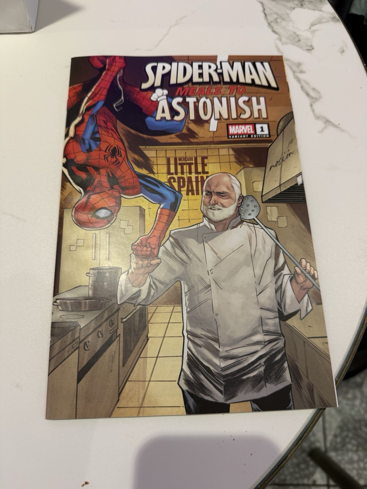 SPIDER-MAN: MEALS TO ASTONISH #1 MERCADO LITTLE SPAIN VARIANT MARVEL COMICS 2026