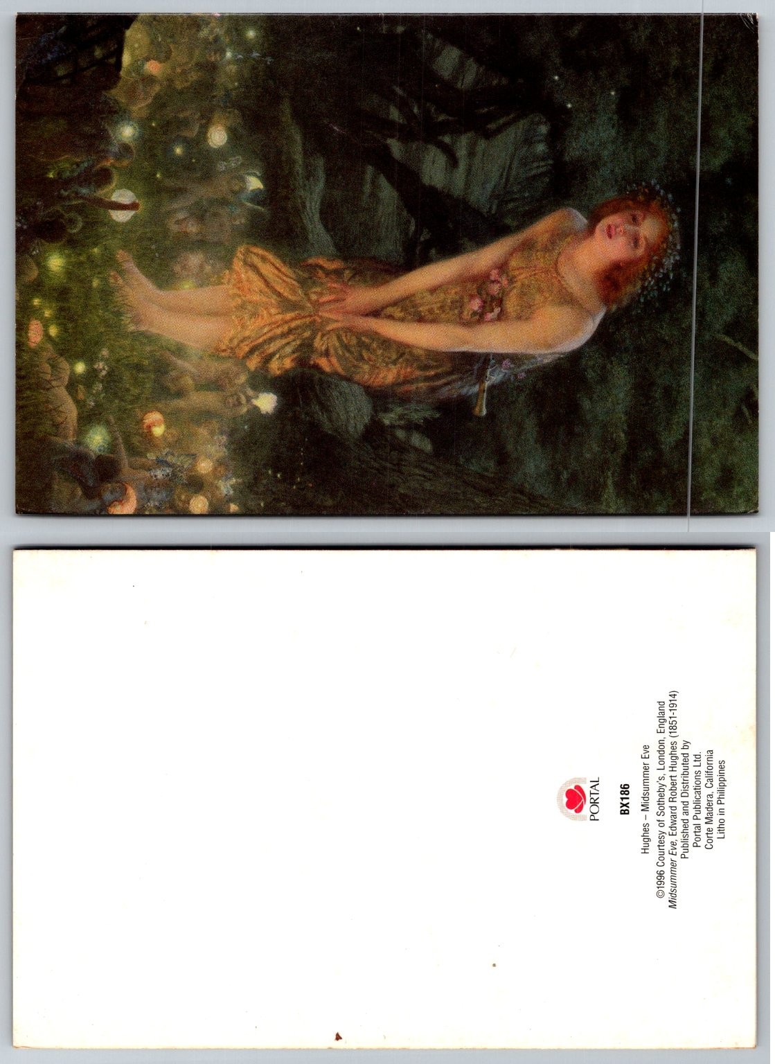 Edward Robert Hughes Midsummer Eve Fairy Art Postcard Portal Publications 1996
