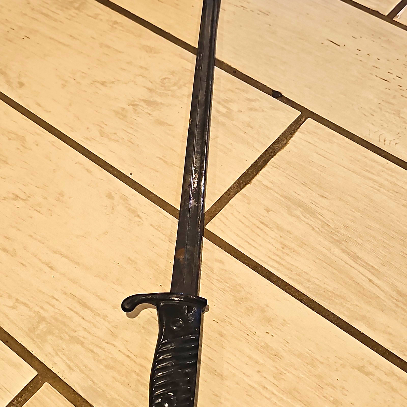 WWI Imperial German All-Metal Ersatz Bayonet - Gewehr 98 Battle Relic