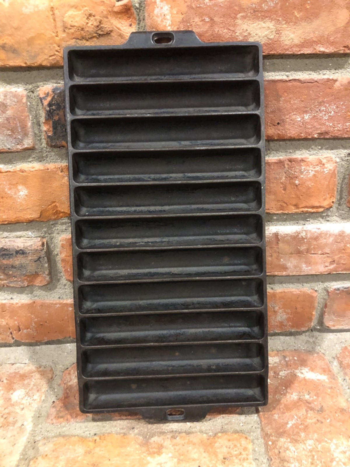 Vintage 11 Slot Cast Iron Bread Stick Pan Unmarked