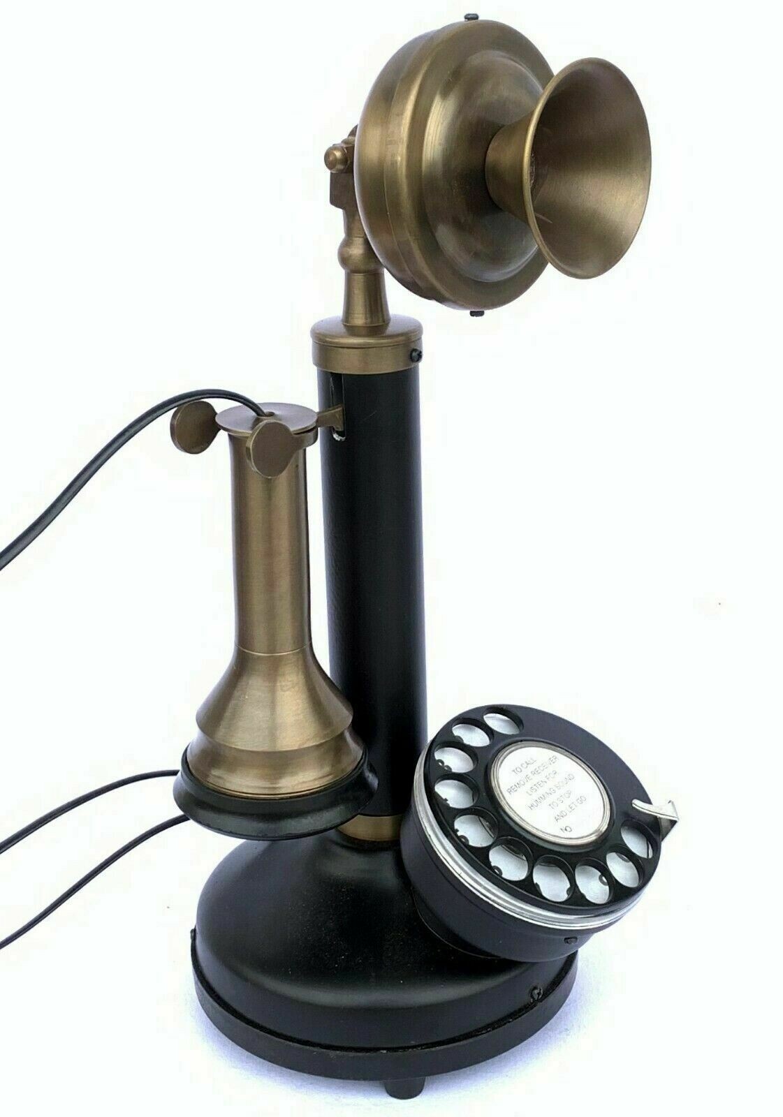 Antique Replica Vintage Style Rotary Dial Candlestick Working Desk Telephone new