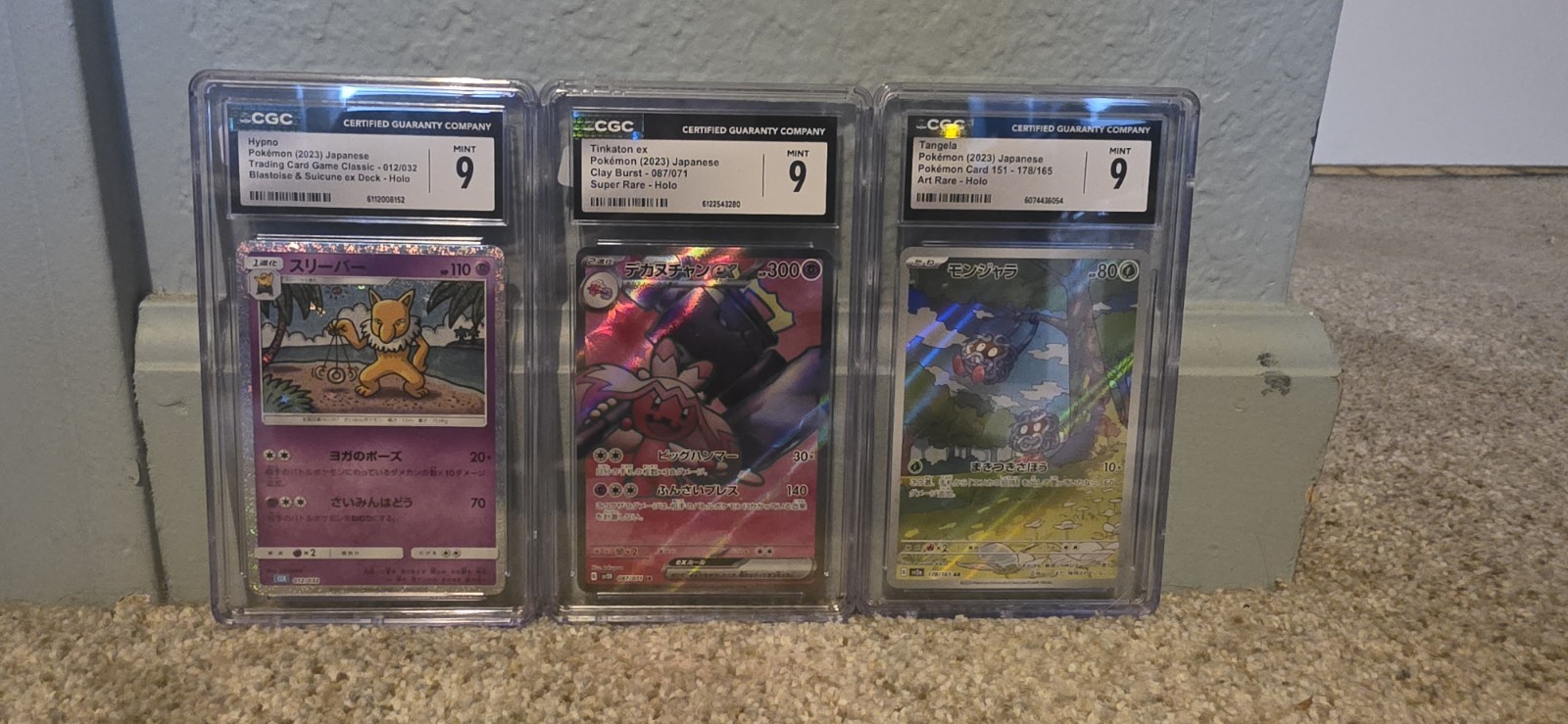 Lot Of 3 Slabs CGC 10 (Hypno 2023, Tinkaton 2023, Tangela 2023) Lot Of 3 Slabs CGC 10 (Hypno 2023, Tinkaton 2023, Tangela 2023)