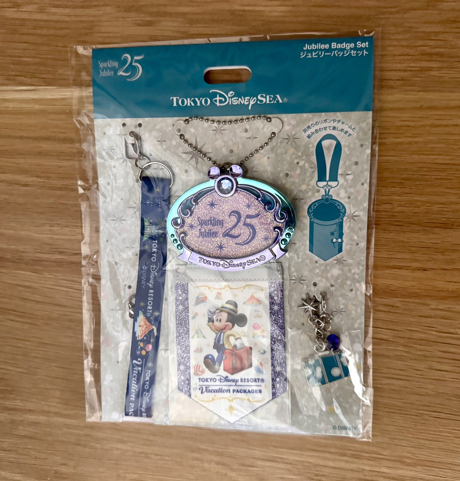 Tokyo Disney Sea 25th Sparkling Jubilee EXCLUSIVE resort guest badge set- NEW