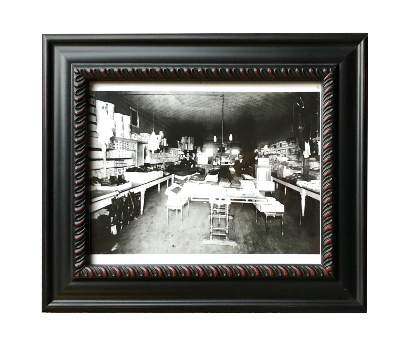 1920s Antique Dry Goods Store Interior Photo Two Men General Mercantile 15.5x11\ 1920s Antique Dry Goods Store Interior Photo Two Men General Mercantile 15.5x11\