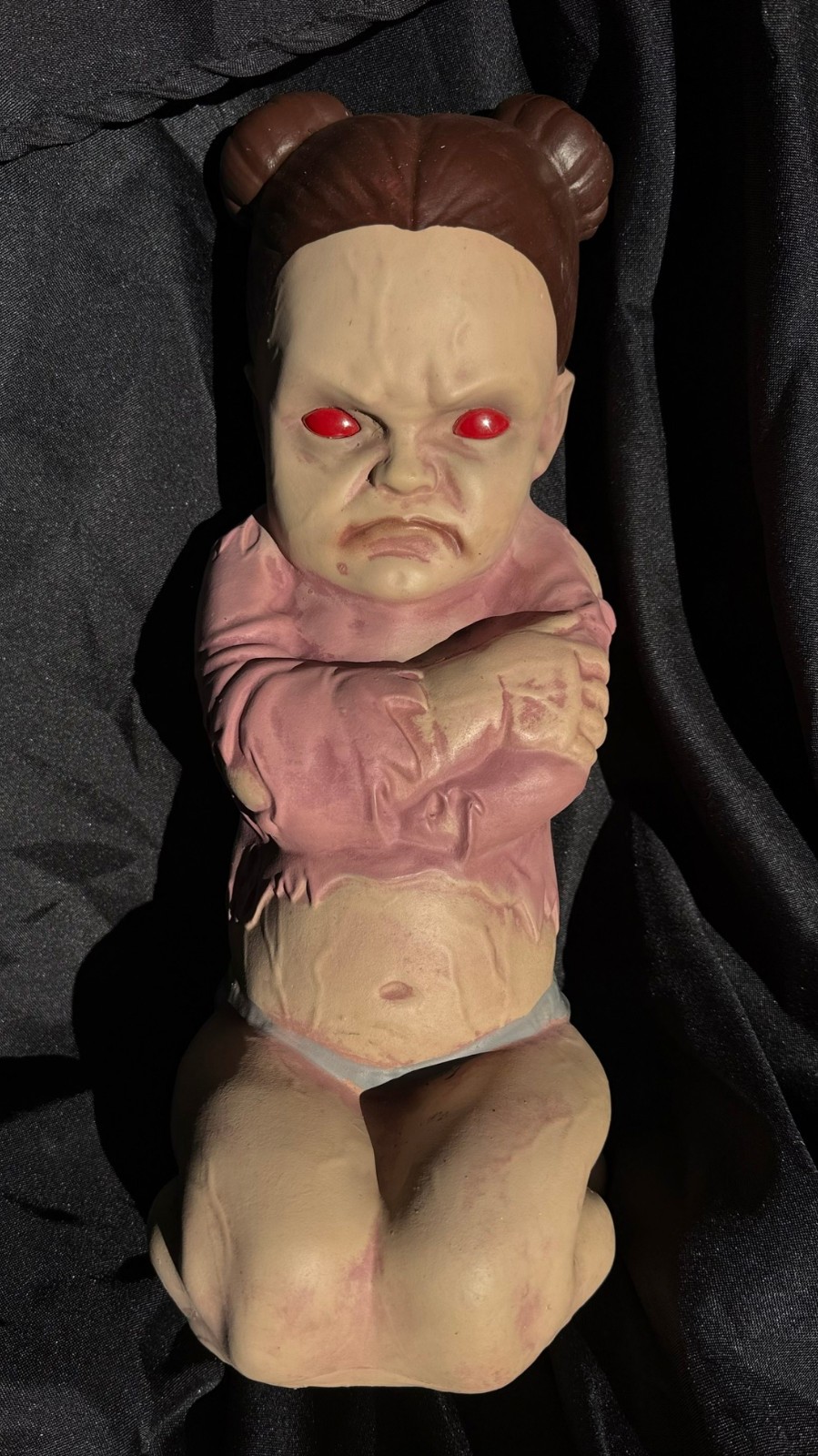 Spirit Halloween Zombie Baby Mischievous Mandy  EUC, scary, horror, sci fi ghost
