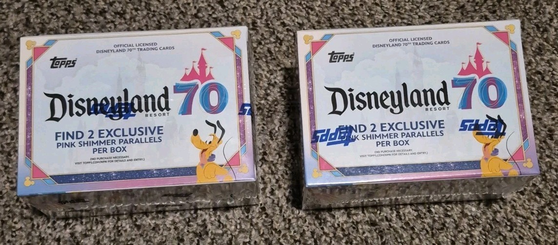 2025 TOPPS DISNEYLAND 70th Anniversary VALUE BLASTER BOX Disney Brand New 2 QTY