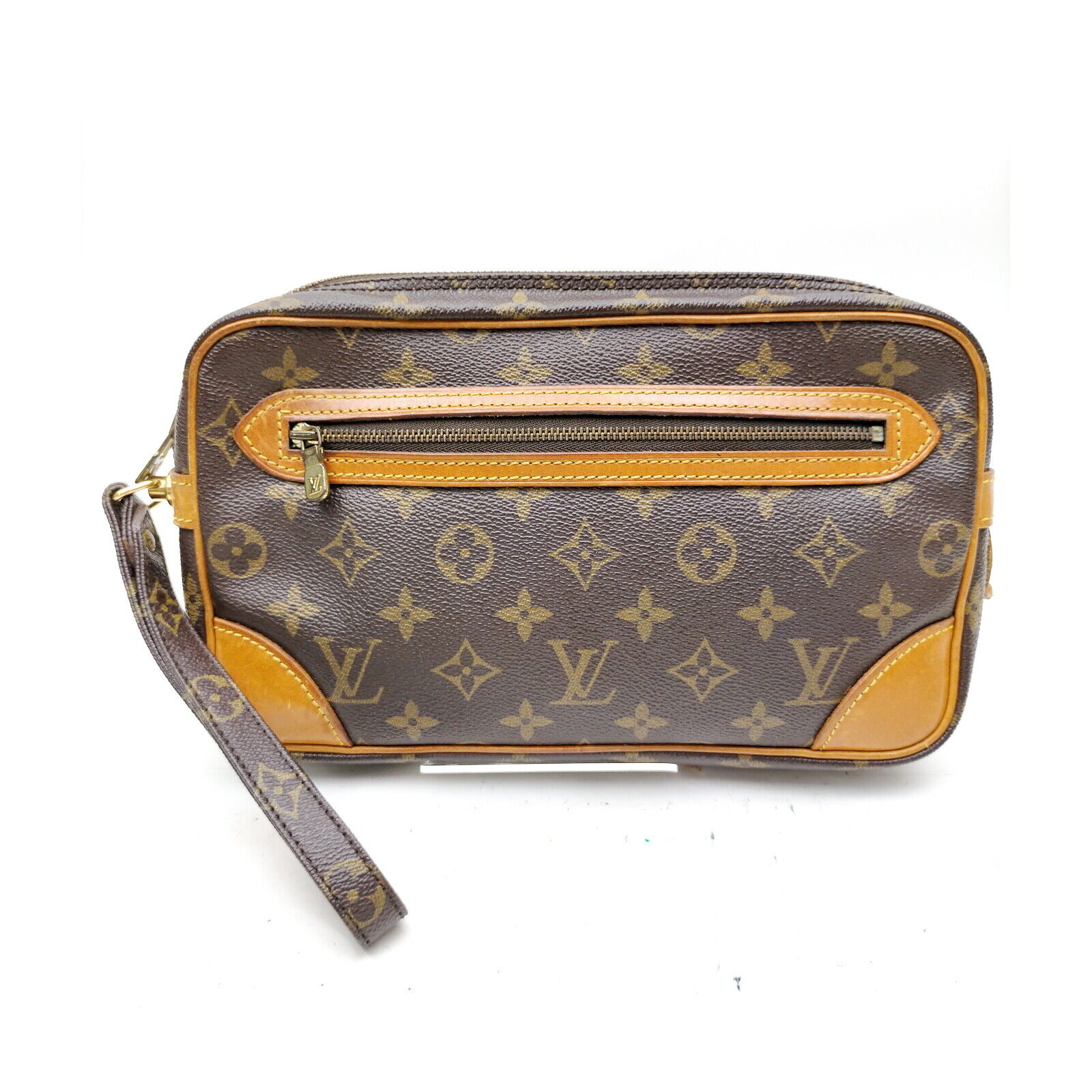 Louis Vuitton LV Clutch Bag Marly Dragonne GM M51825 Browns Monogram 1428674