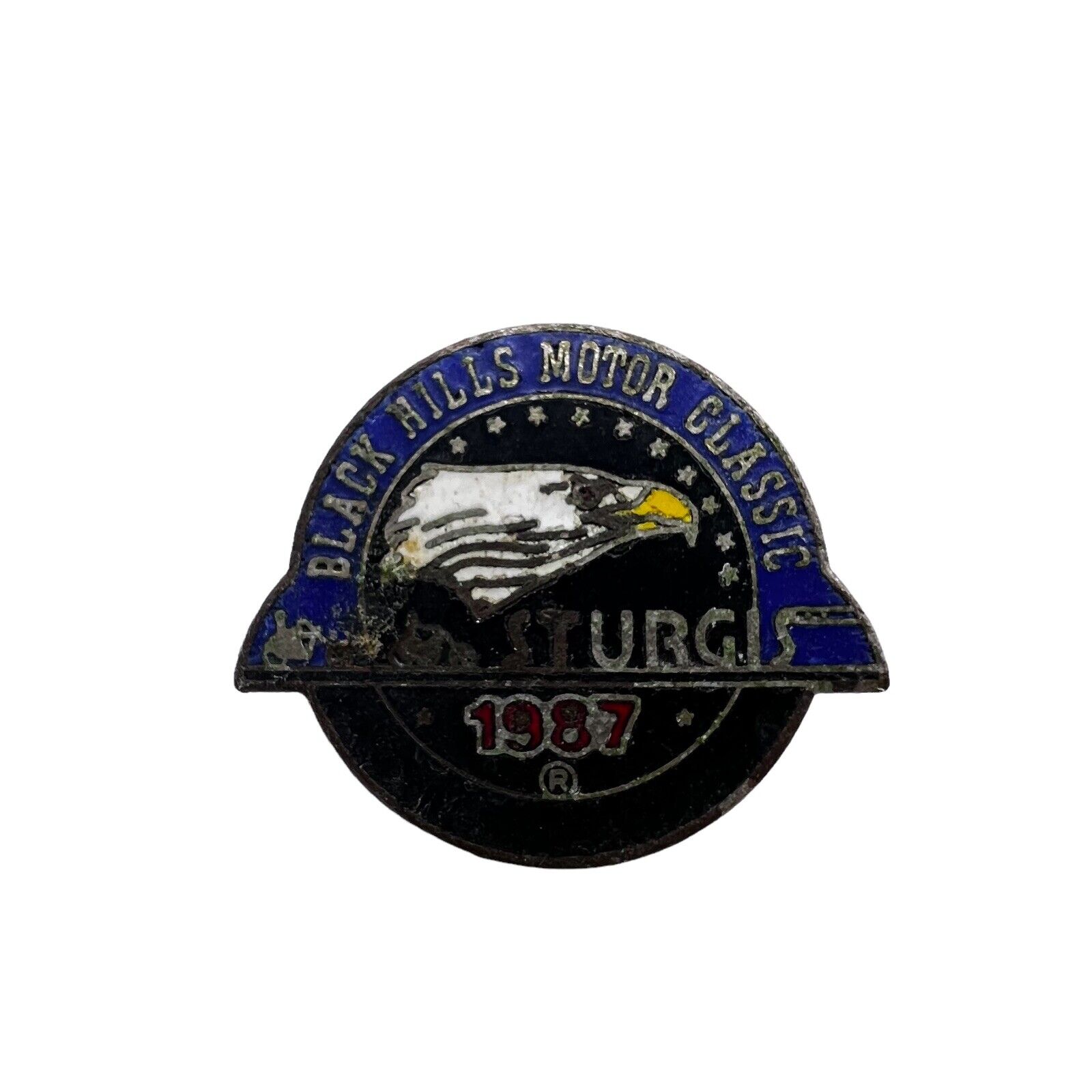 Rare Vtg 1987 Sturgis Black Hill motor classic Rally 2nd Year Collectible pin
