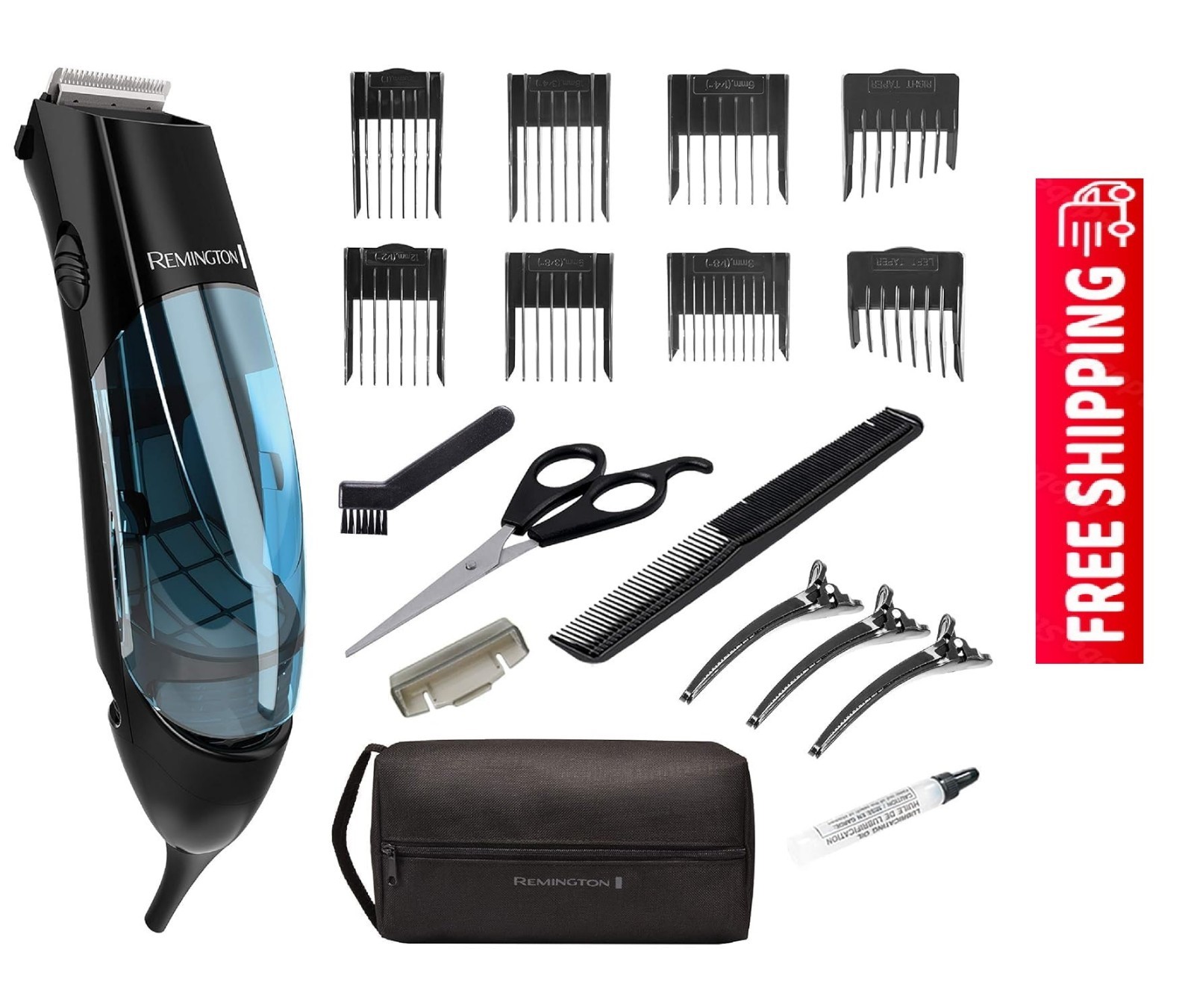 Vacuum Hair Clippers for Men, 18-Piece Haircut Kit