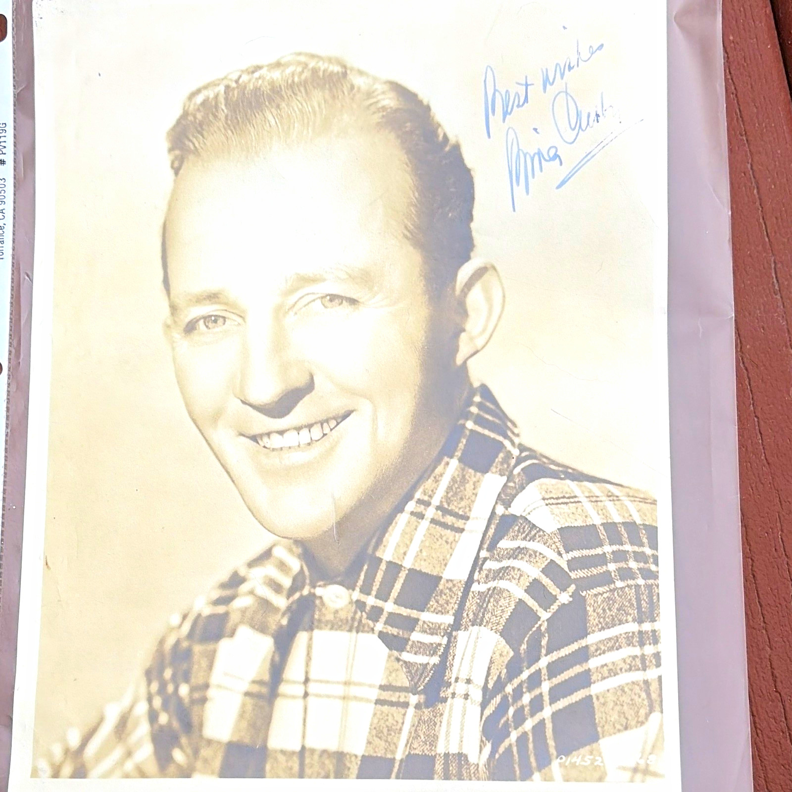 Bing Crosby Signed Original Photo Autograph in 1968