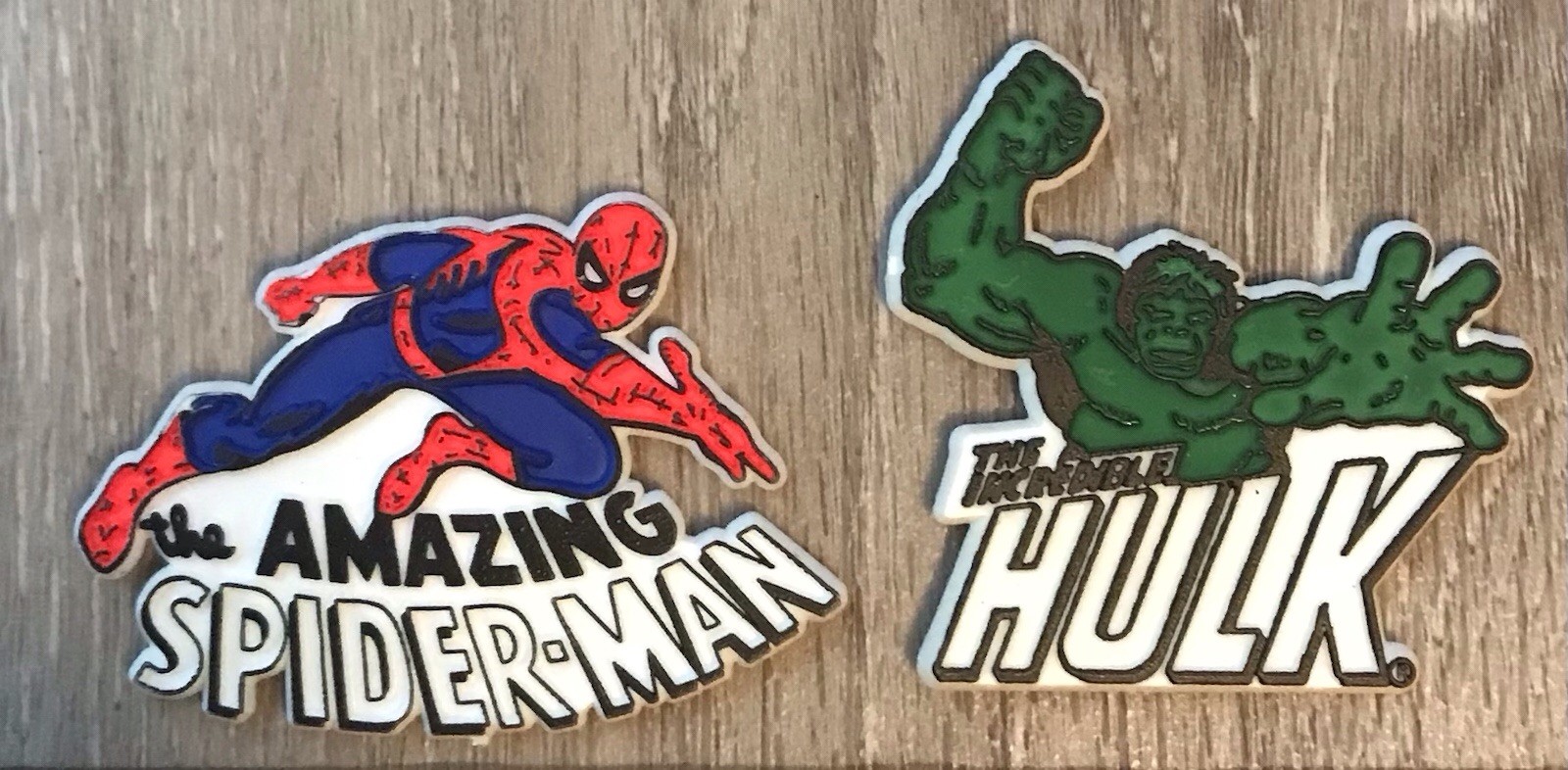 Mego Marvel Fridge Magnets Vintage NOS, Spider-Man, Hulk