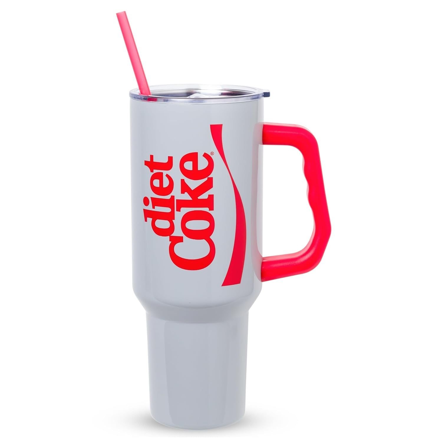 Silver Buffalo Coca-Cola Diet Coke, Stainless Steel Tumbler, 40oz