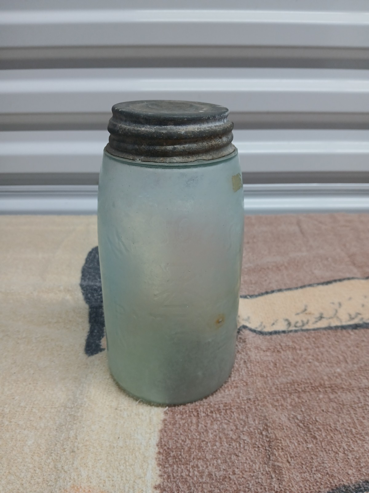 Antique Masons Jar 542 Patented 1858 With Lid Maltese Cross