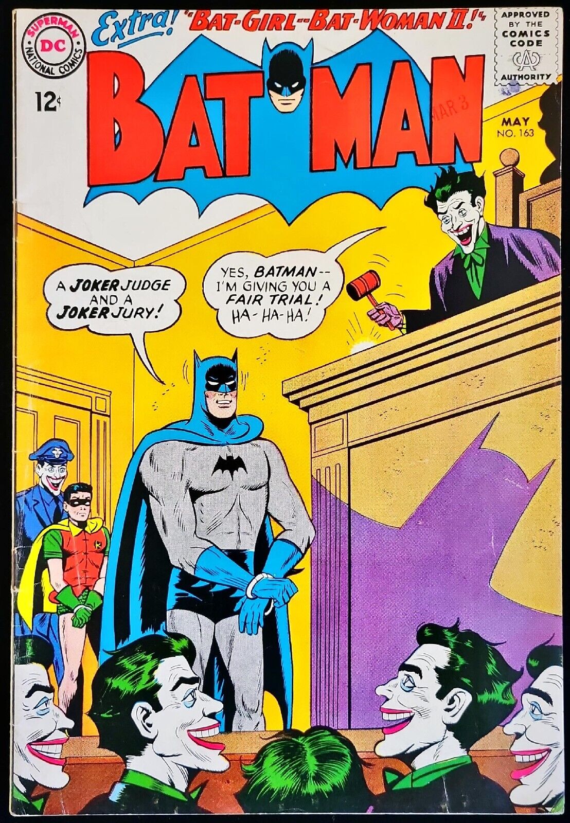 BATMAN #163 5.0   JOKER COVER DC COMICS 1964