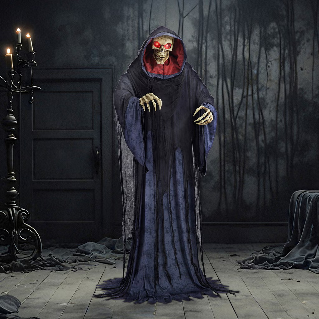 5' - 6.8' Animated Rise Up Reaper Halloween Decor Indoor & Outdoor Animatronic