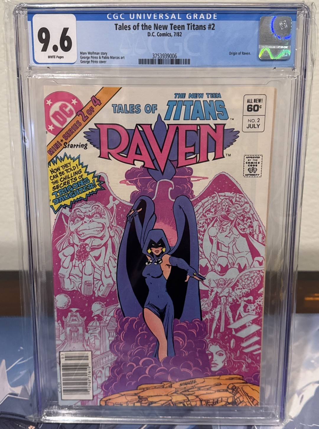 Tales of the New Teen Titans #2D CGC 9.6 1982 Key - Origin of Raven - 3753939006