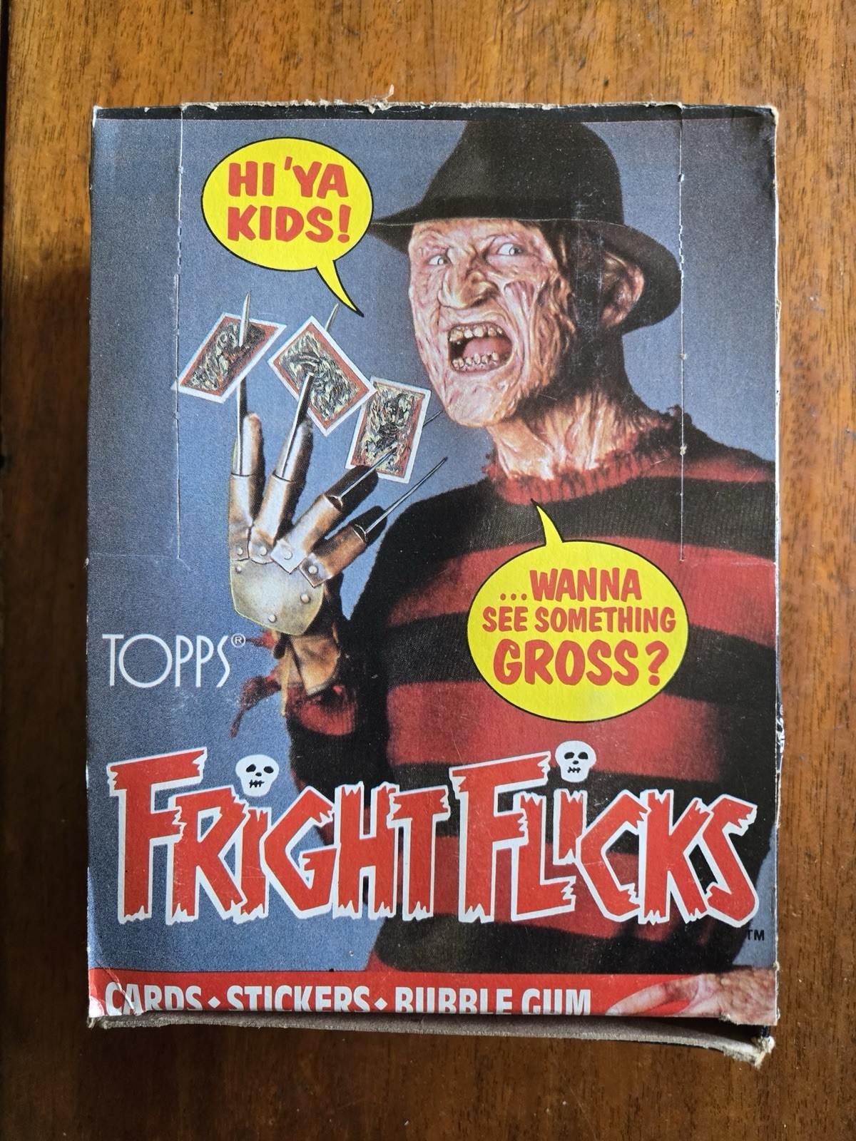 1988 Fright Flicks Vintage FULL 36 Pack Trading Card Wax Box Topps Horror