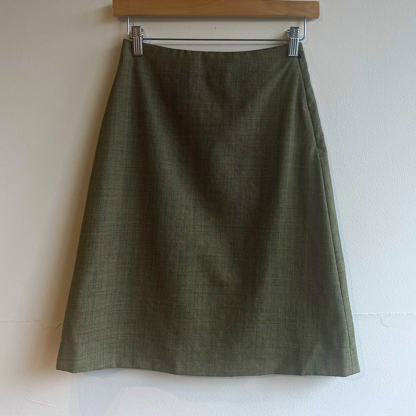 90s/Y2K Alexander McQueen Houndstooth Wool Skirt
