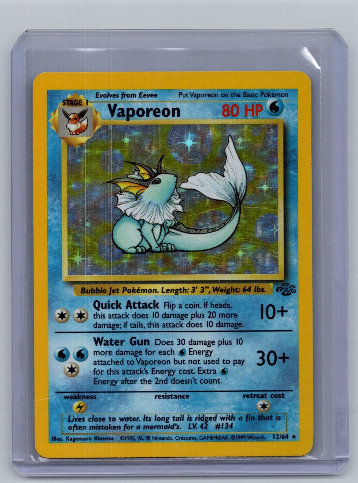 (NM) Vaporeon 12/64 Holo - Pokemon Jungle