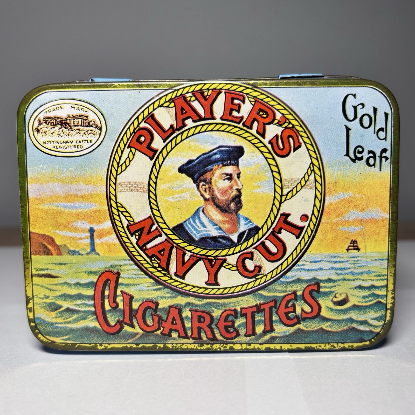 Vintage Player’s Navy Cut Gold Leaf Cigarettes Tin John Player Tobacco