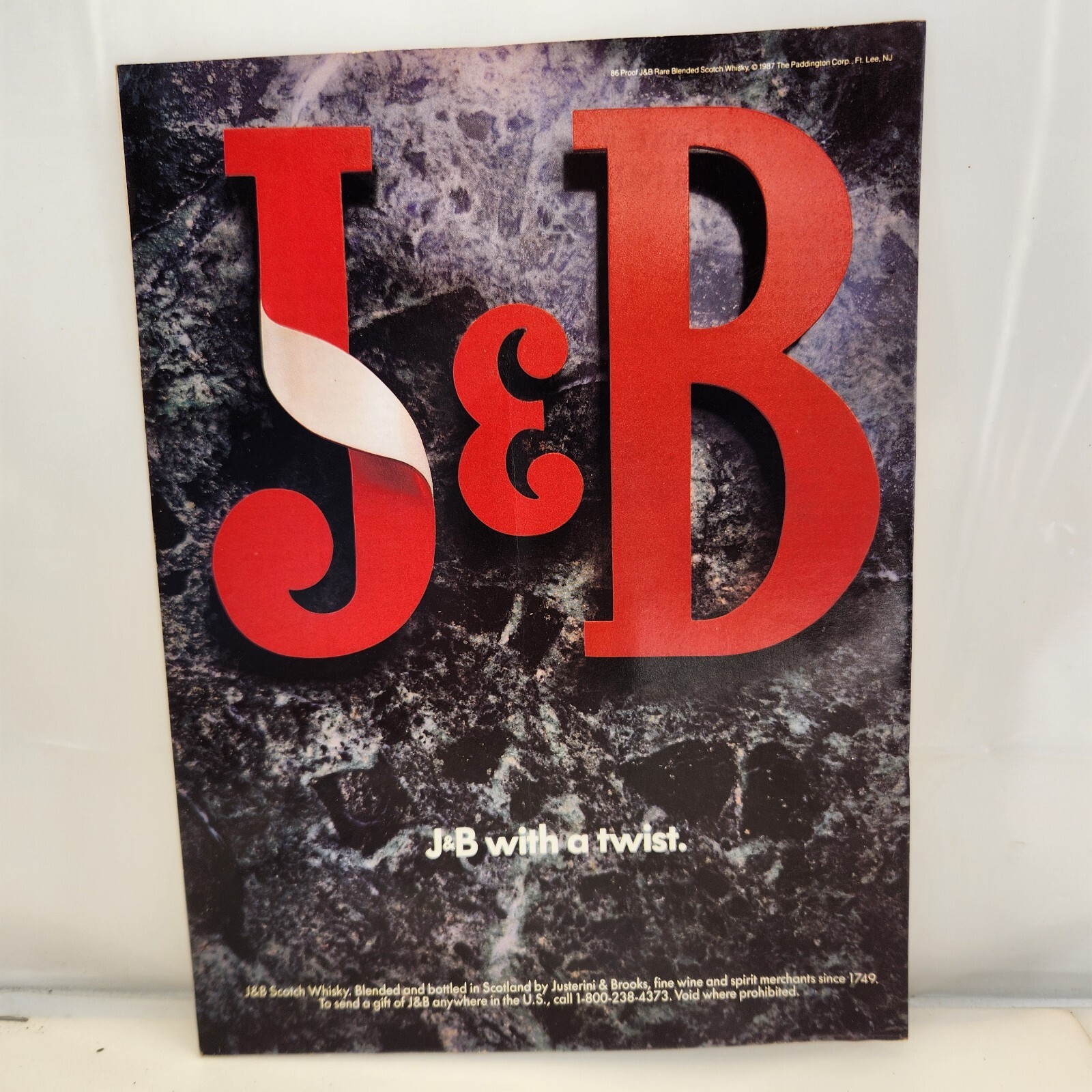 Vintage J&B Scotch Whiskey Original Magazine Ad 1987