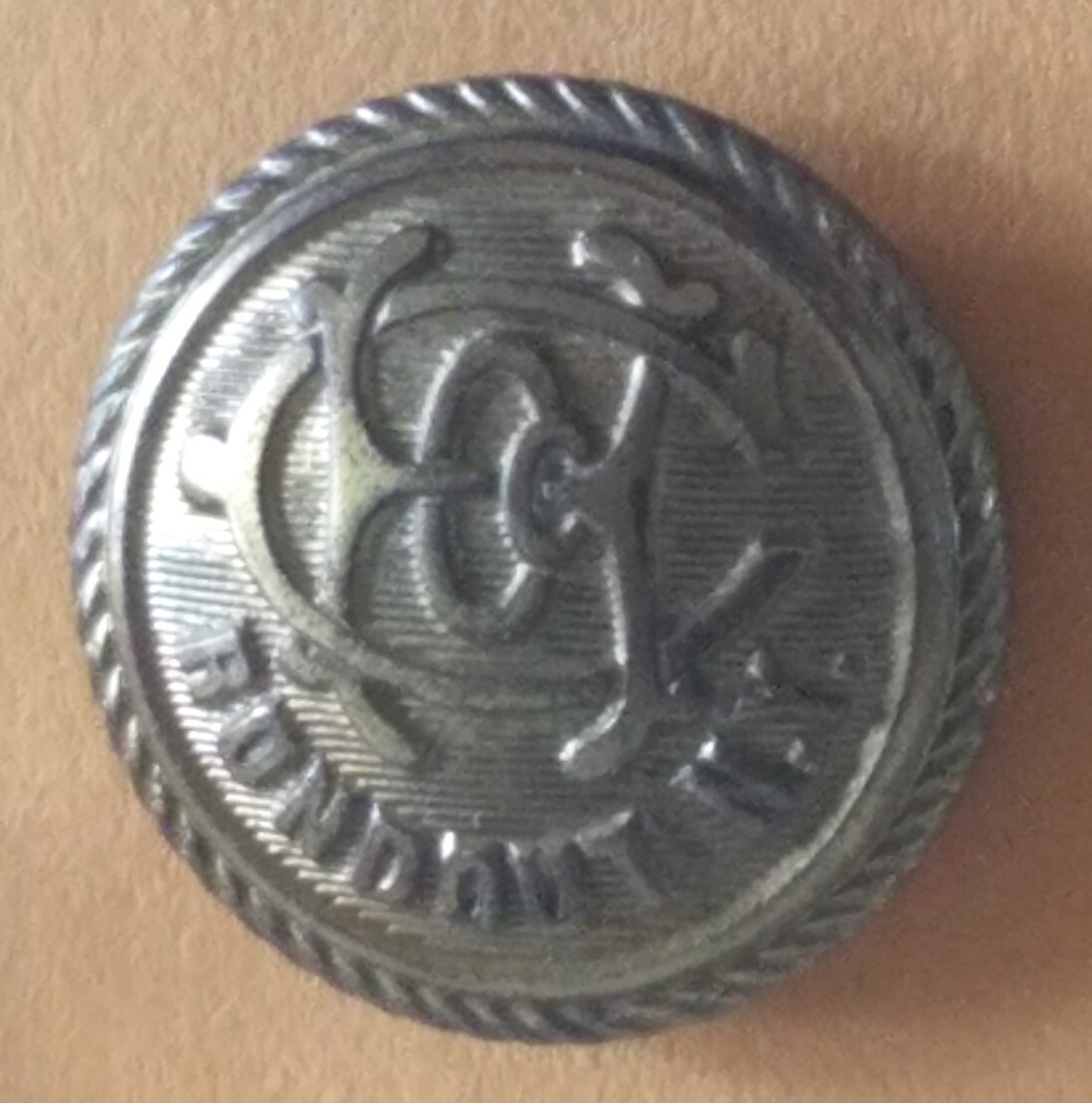 Bb C/H/co CENTRAL HUDSON STEAMBOAT CO. Steamship UNIFORM BUTTON Medium Gilt