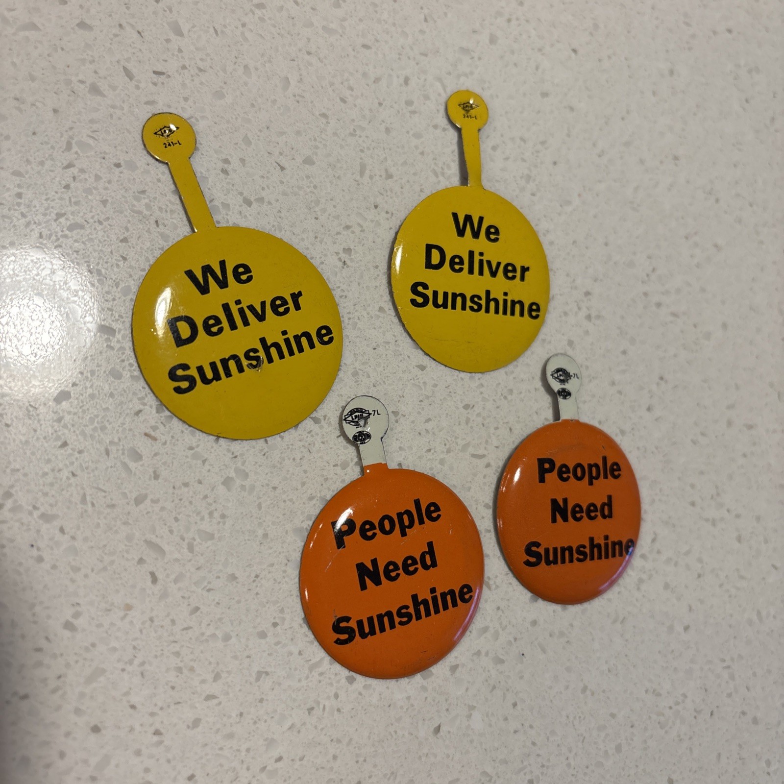 4 Vintage East Ohio Gas Co Sunshine Tab Pins