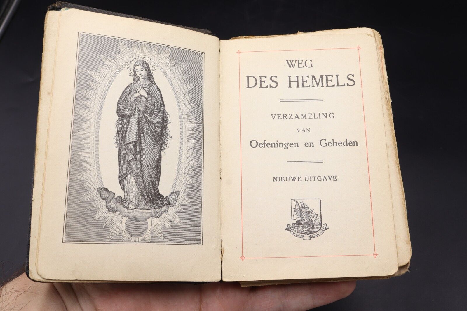 1925 Vintage WeG Des Hemels Prayers Book Dutch Very Rare Old Christian