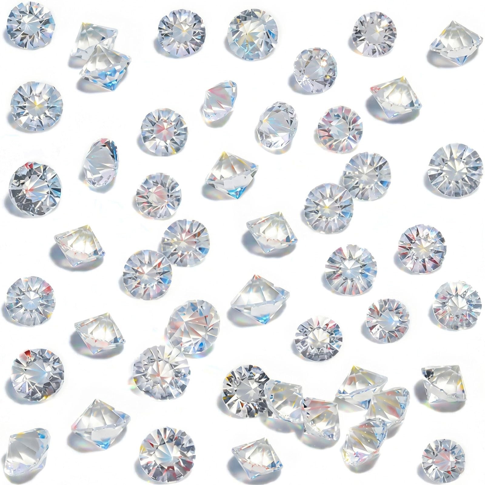 HANSGO 500PCS Diamonds, Mini Clear Fake Diamonds Acrylic Gems Small, clear