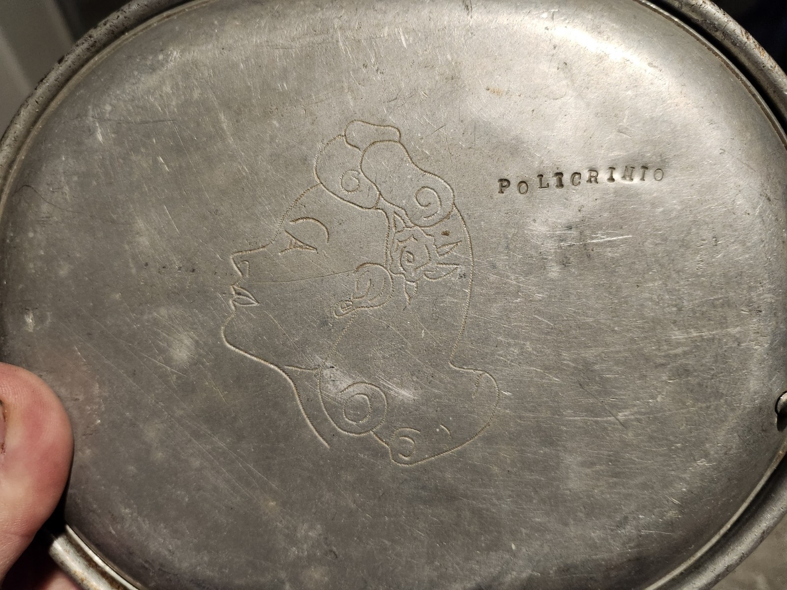 US WWI MESS KIT WITH TRENCH ART NAMED