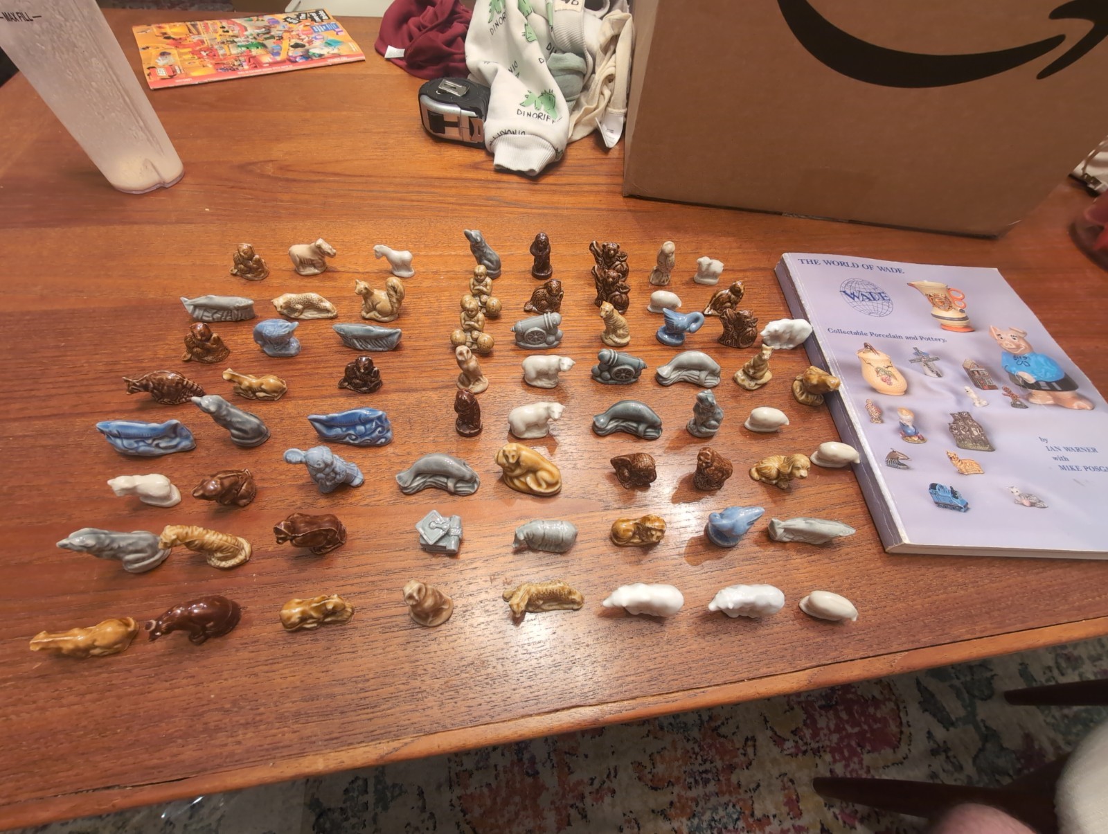 Vintage Lot of 67 Wade England Red Rose Tea Ceramic Whimsies Figures And Book