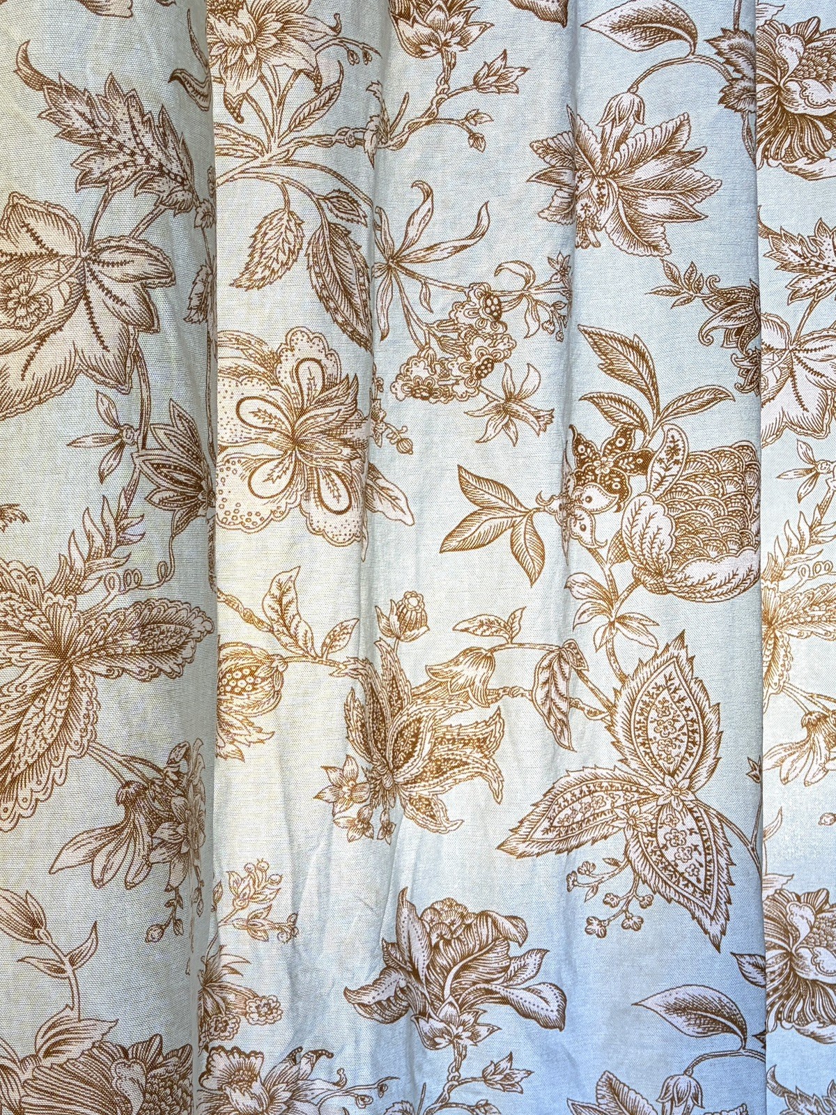 Vintage 90s Bed Bath & Beyond Cotton Shower Curtain & Hamper Set Made in India