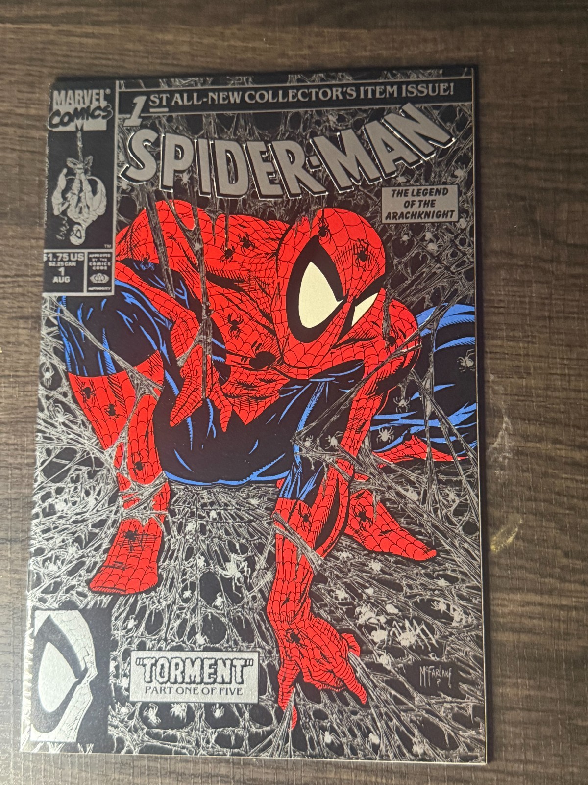 Spider-Man #1 1990 McFarlane The Legend of The Arachknight SILVER EDITION VF/NM