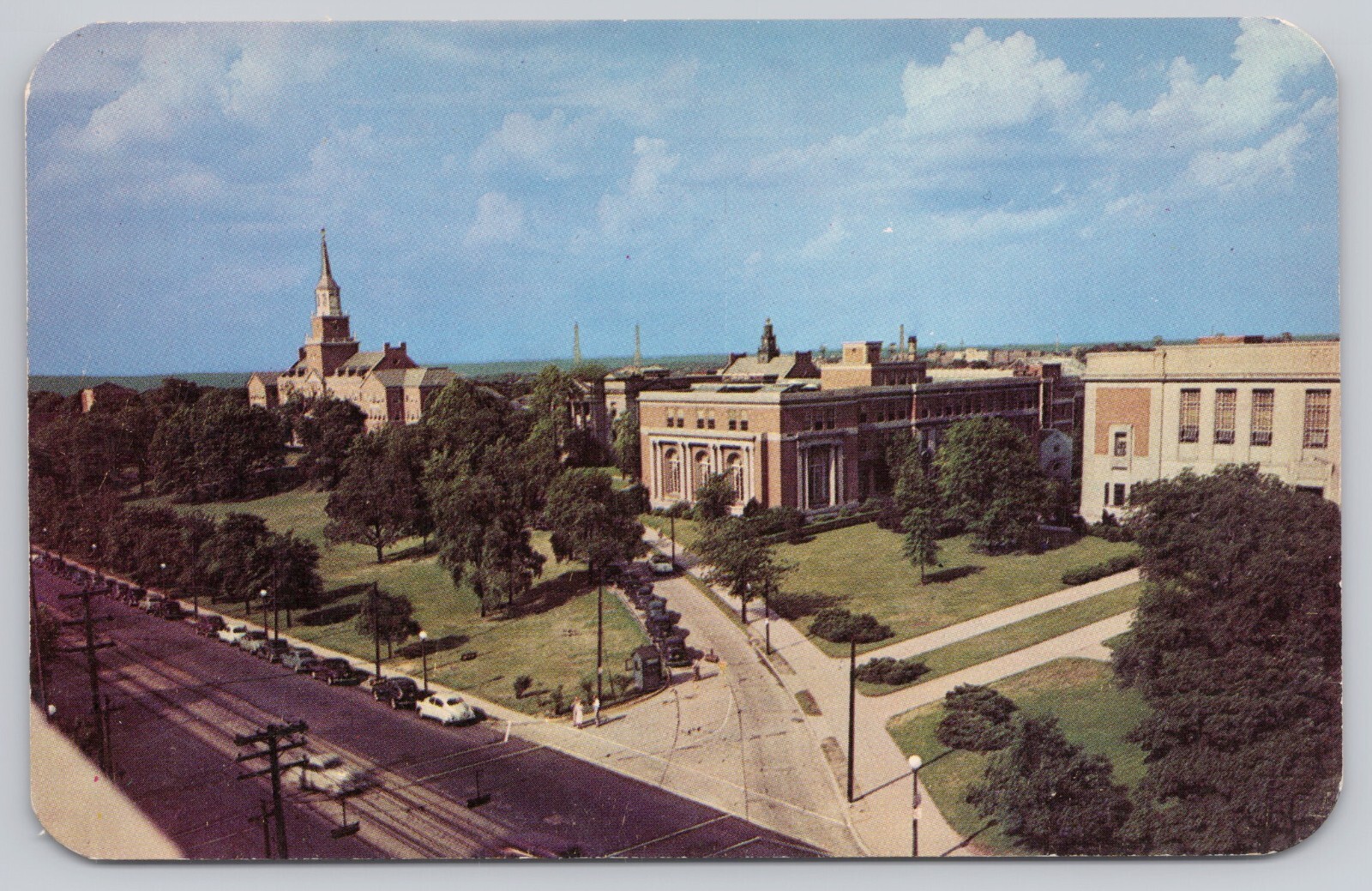 Cincinnati Ohio, University of Cincinnati, Bird\'s Eye View, Vintage Postcard