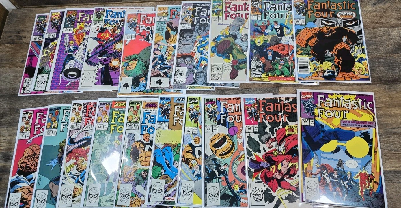 VINTAGE MARVEL COMICS THE FANTASTIC FOUR #331-#350 LOT 3 KEYS