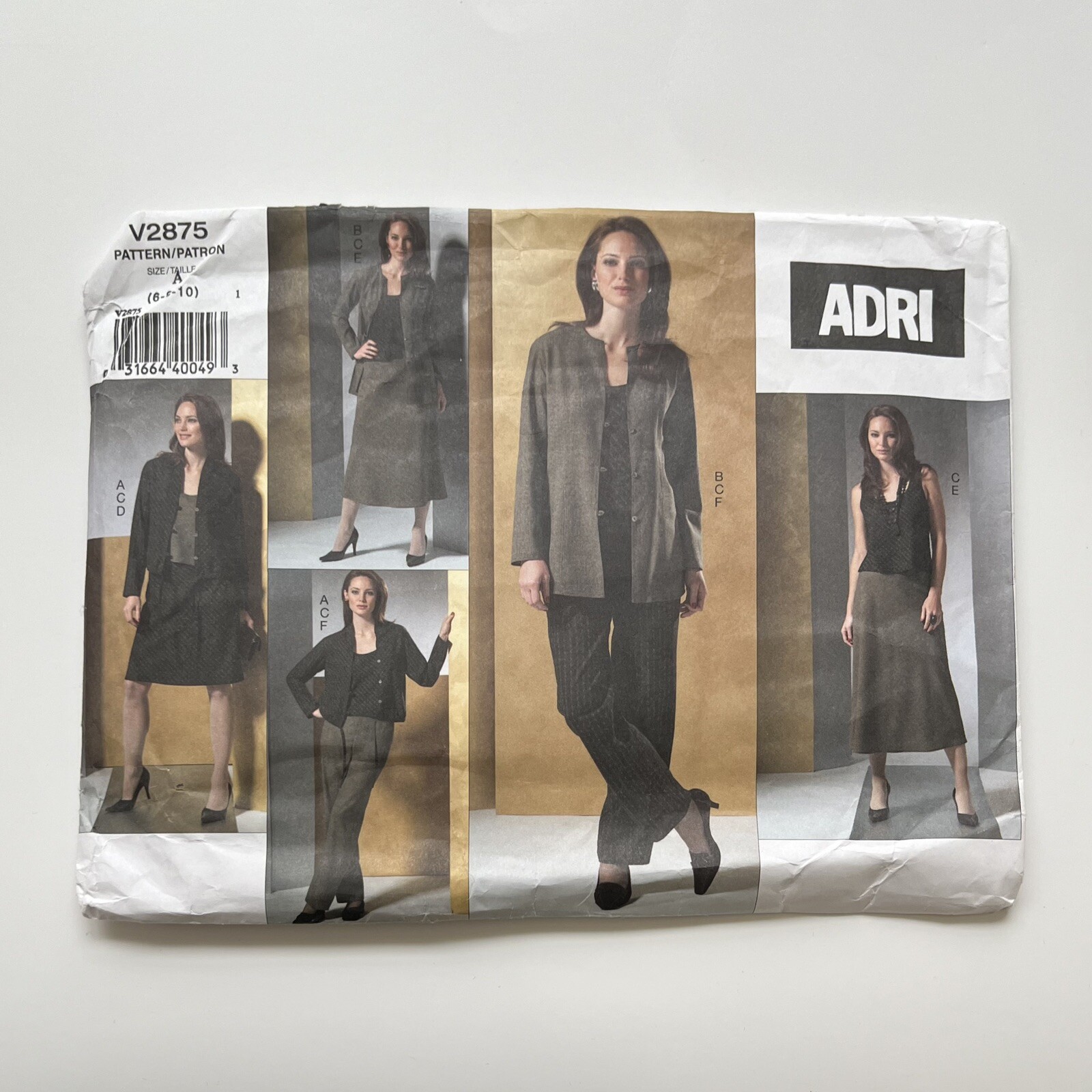 VOGUE 2875 ADRI Vintage Separates 6 Pc Wardrobe Sewing Pattern Sz 6-10 FF UNCUT