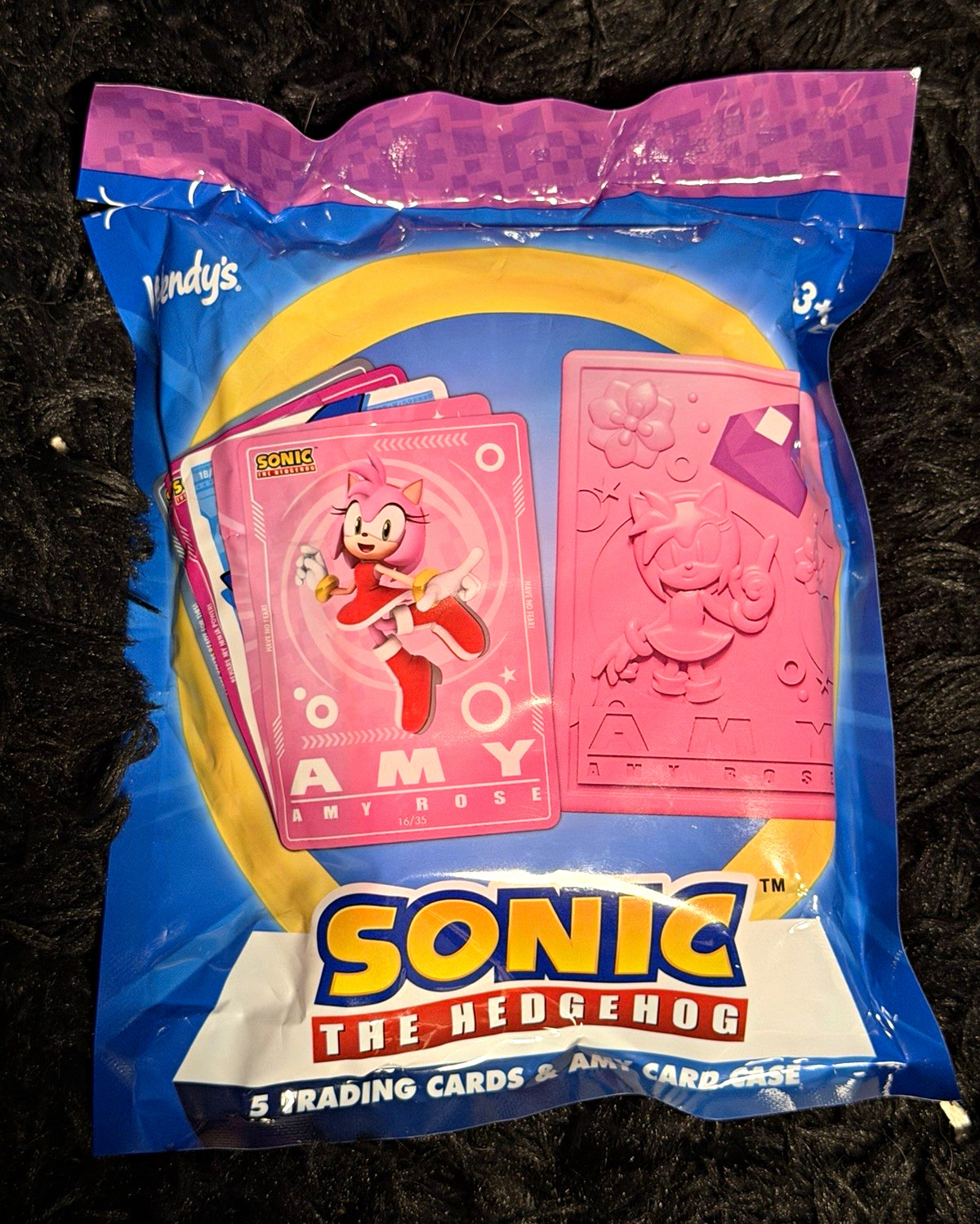 Wendy's Sonic the Hedgehog Trading Card Pack 5 Cards + Sticker Amy Rose
