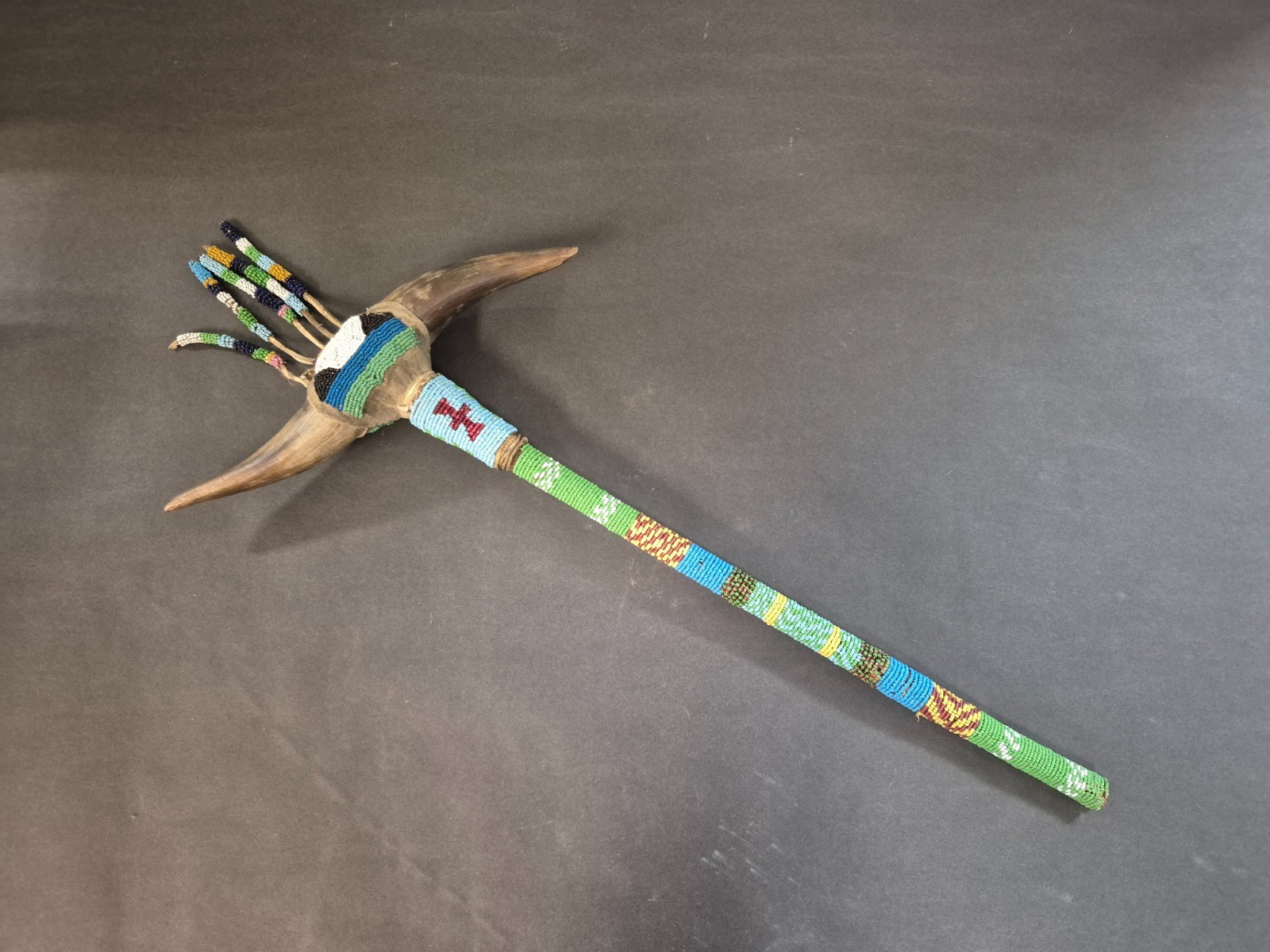 Antique Plains Native American Beaded Dance Wand