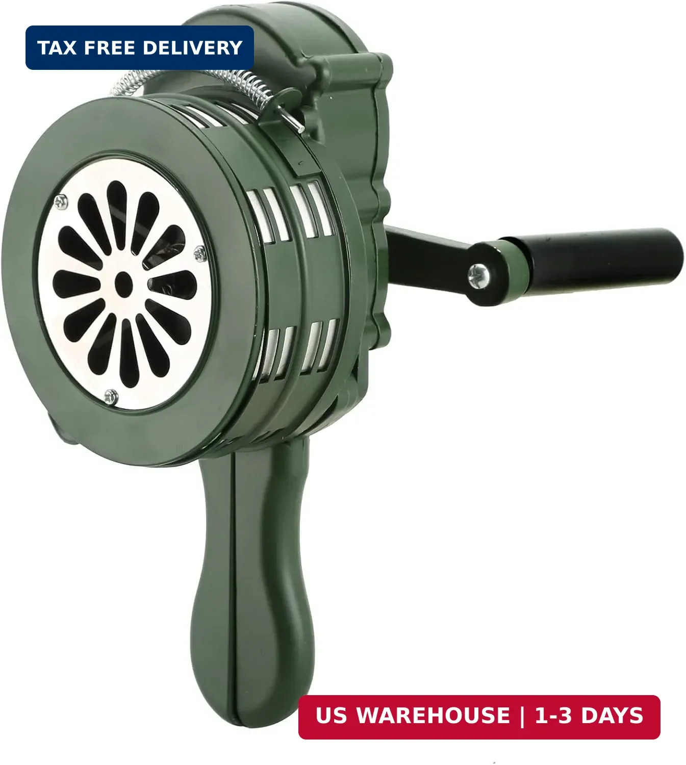 MYFULLY Hand Crank Air Raid Siren 110DB Emergency Alarm