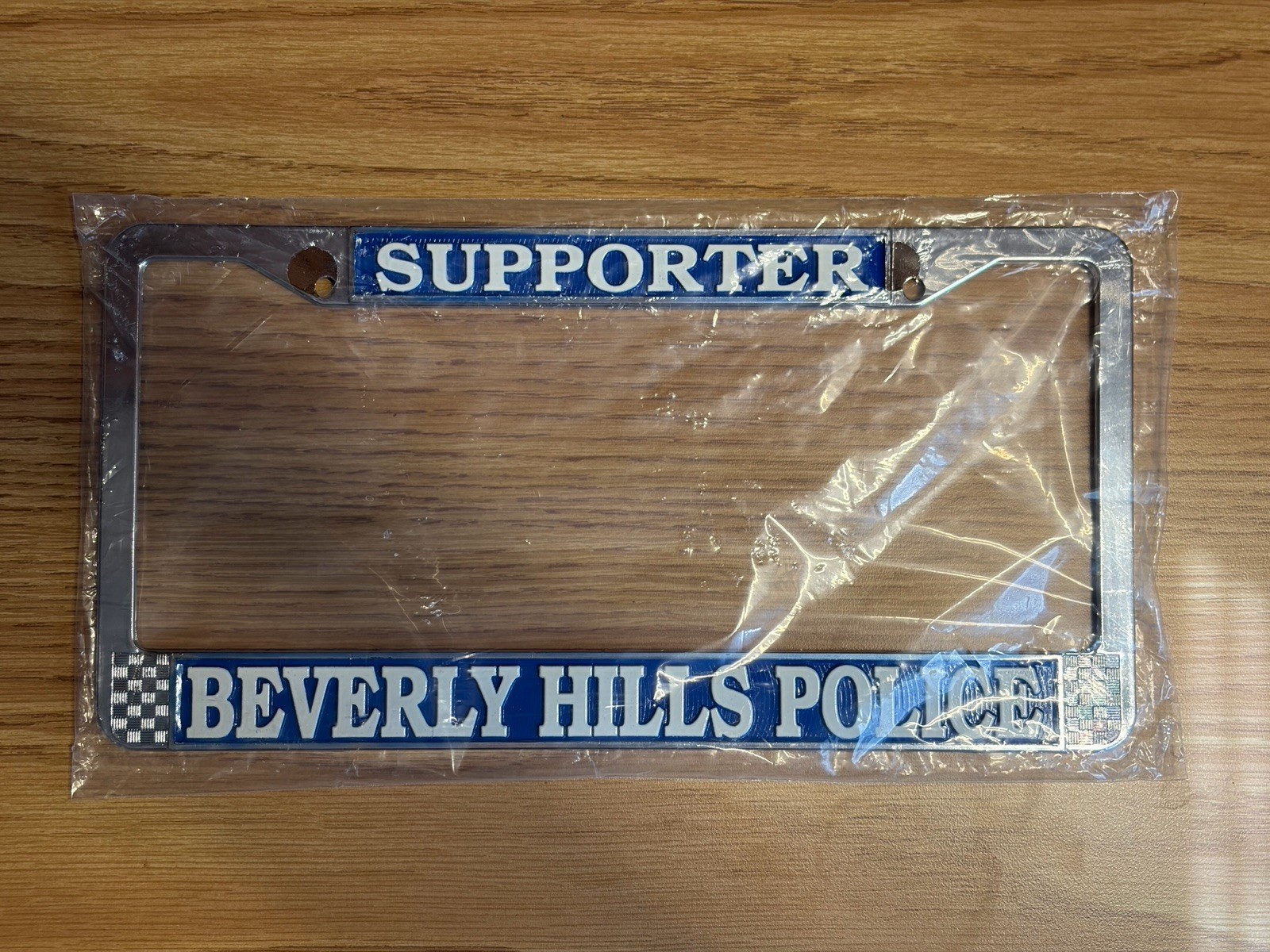 Beverly Hills Police Supporter License Plate Frame Brand New