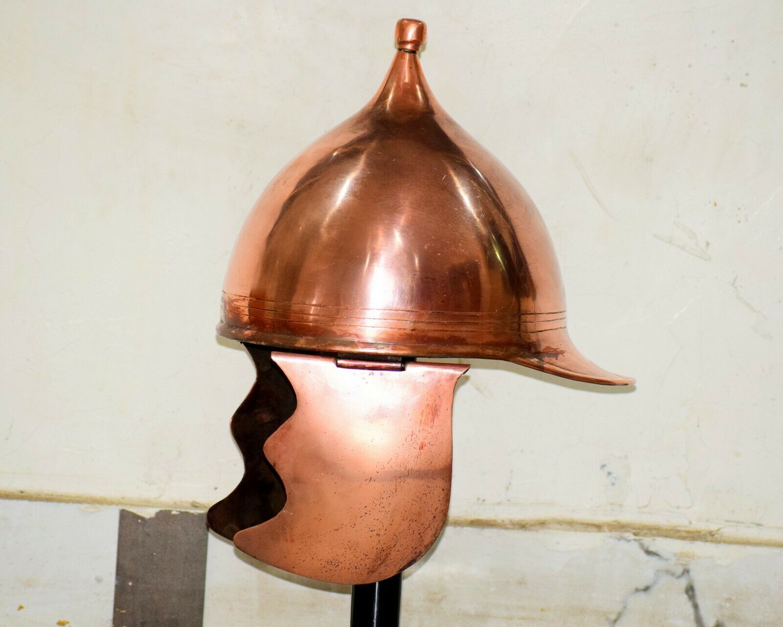 Medieval Roman Celtic Montefortino Helmet Copper Finish larp reenactment
